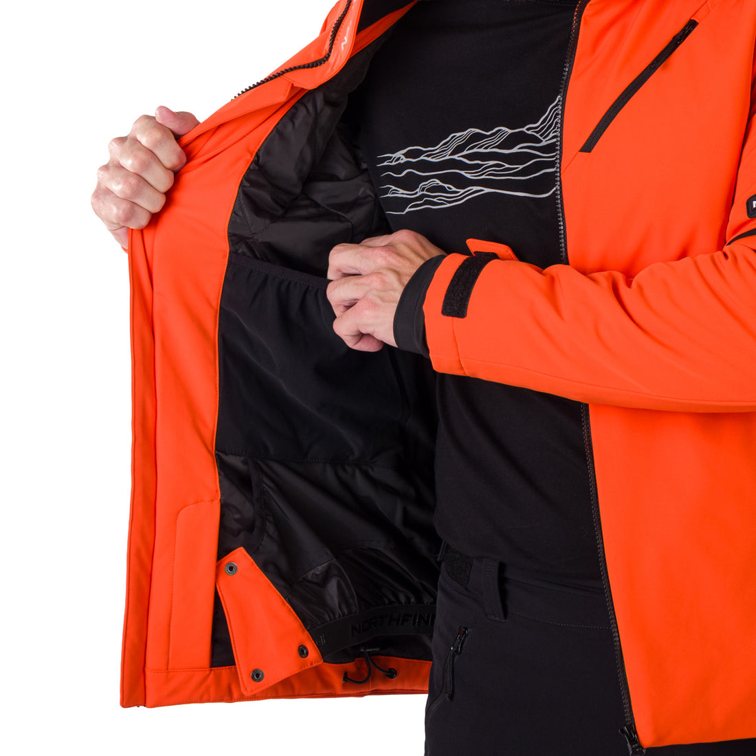 BU-5236SNW men's ski insulated softshell jacket 3L NED