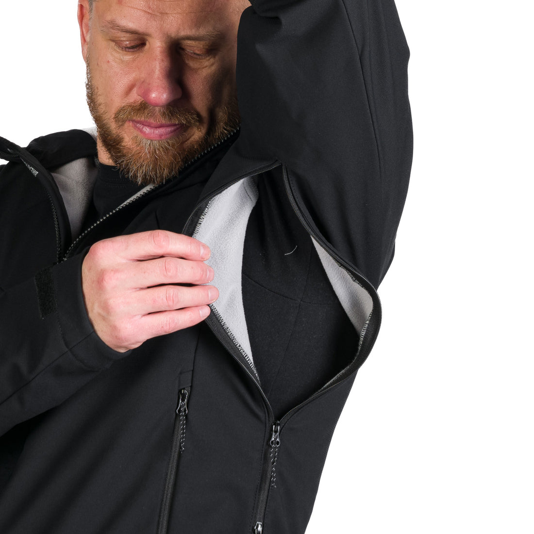 BU-5240OR men's outdoor hoody softshell jacket 3L FABIO