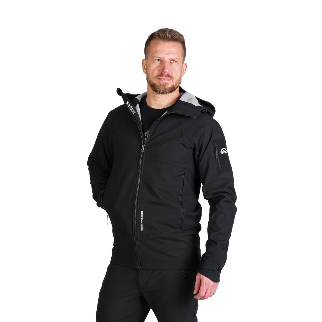 BU-5240OR men's outdoor hoody softshell jacket 3L FABIO