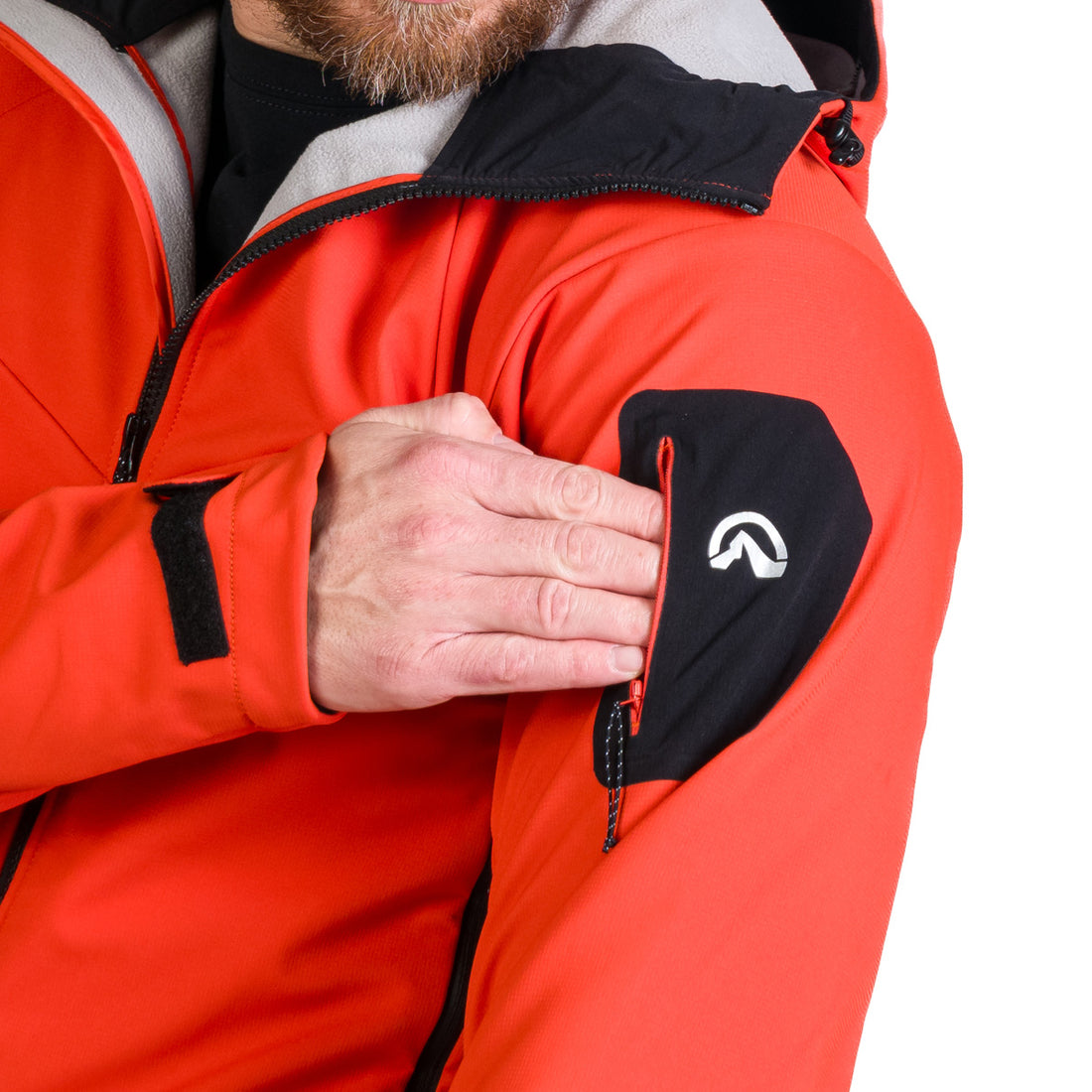 BU-5240OR men's outdoor hoody softshell jacket 3L FABIO