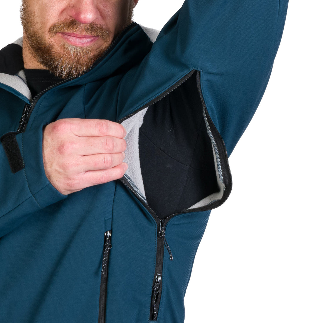BU-5240OR men's outdoor hoody softshell jacket 3L FABIO