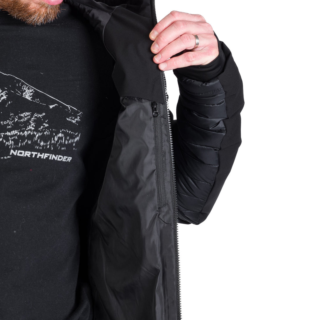 BU-5243OR men's outdoor hoody softshell hybrid jacket 3L WATSON