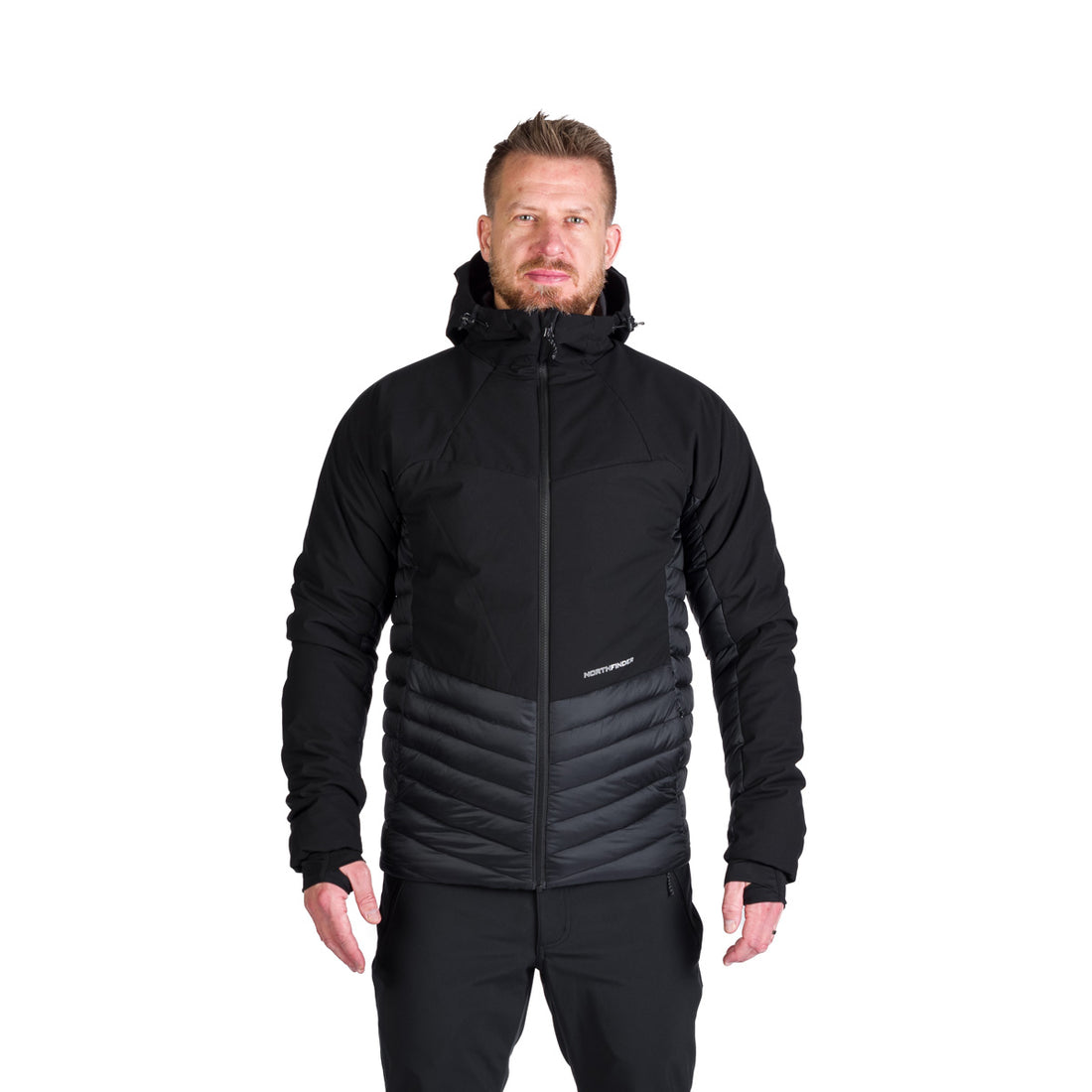 BU-5243OR men's outdoor hoody softshell hybrid jacket 3L WATSON