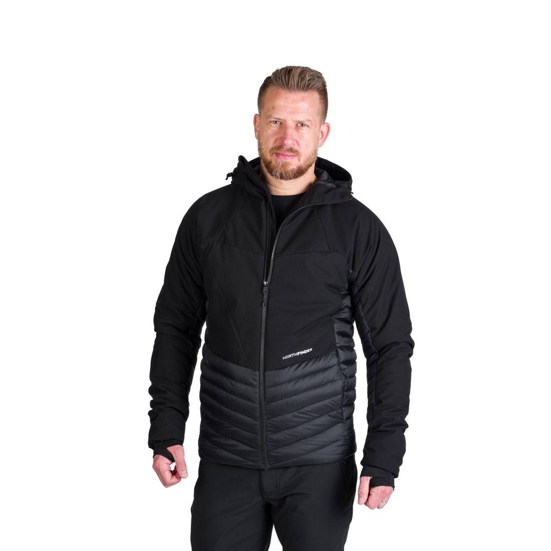 BU-5243OR men's outdoor hoody softshell hybrid jacket 3L WATSON