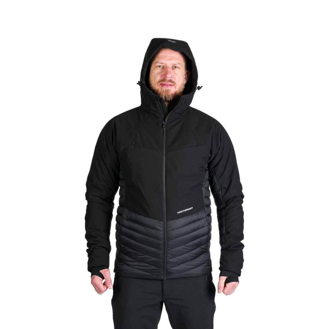 BU-5243OR men's outdoor hoody softshell hybrid jacket 3L WATSON