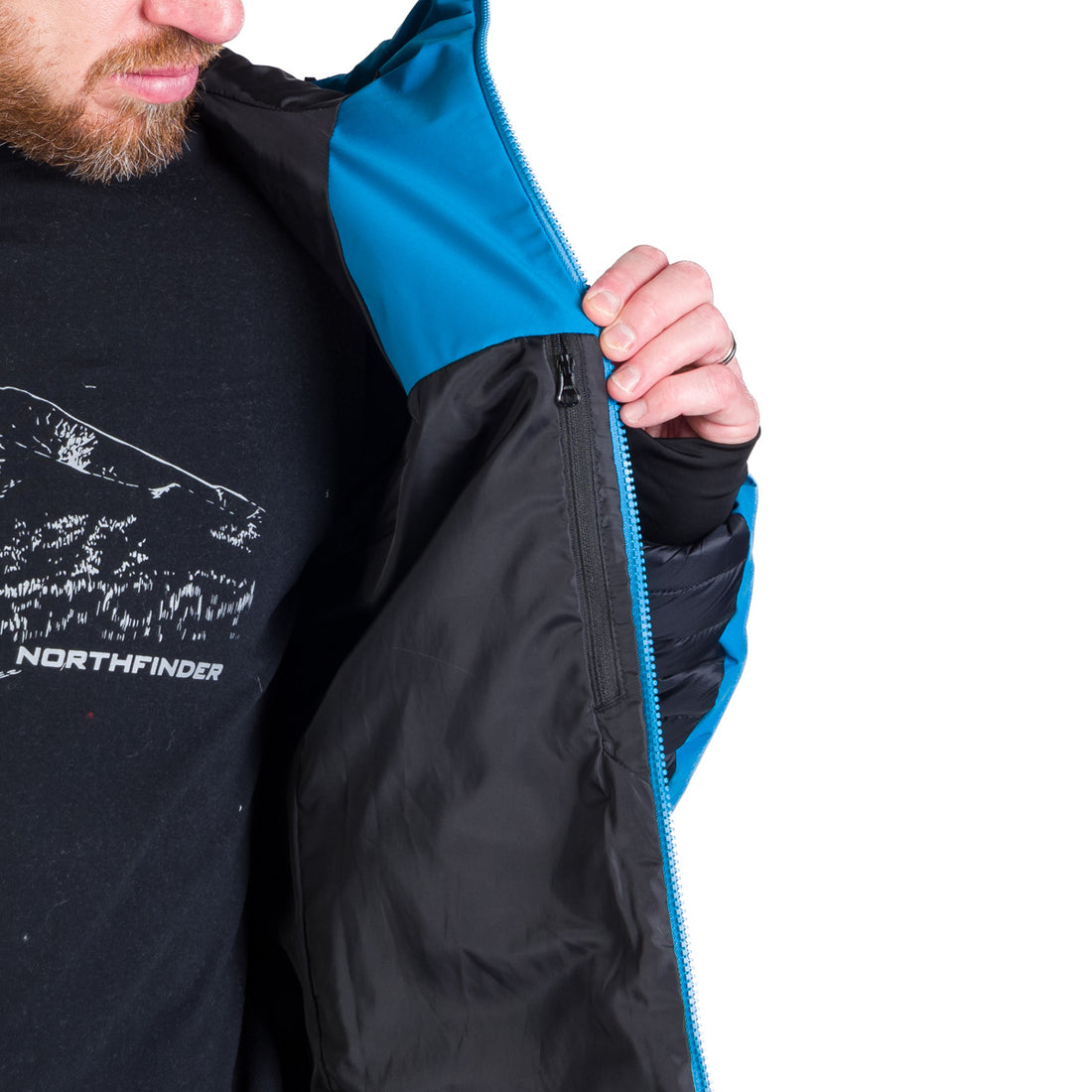 BU-5243OR men's outdoor hoody softshell hybrid jacket 3L WATSON