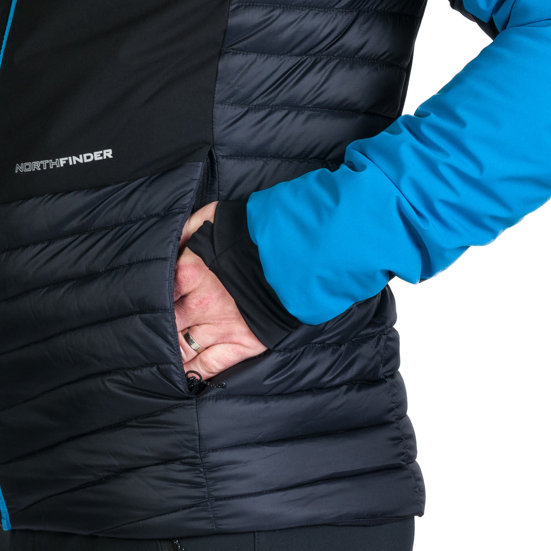 BU-5243OR men's outdoor hoody softshell hybrid jacket 3L WATSON