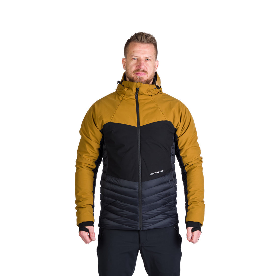 BU-5243OR men's outdoor hoody softshell hybrid jacket 3L WATSON