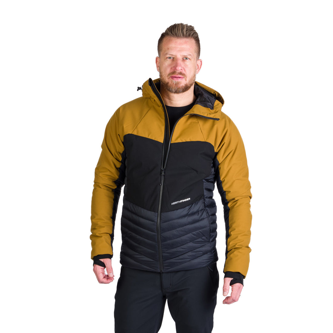 BU-5243OR men's outdoor hoody softshell hybrid jacket 3L WATSON