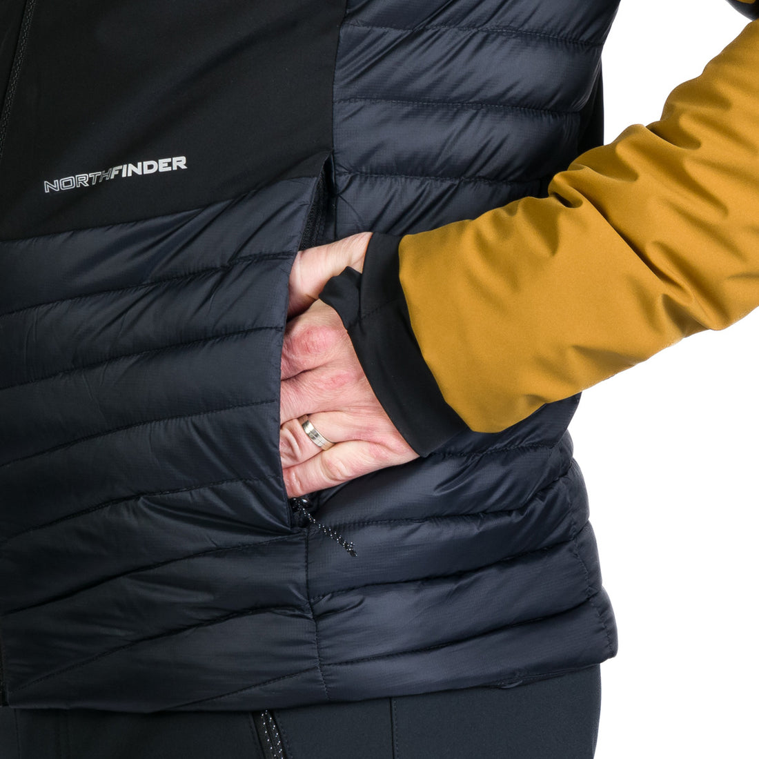 BU-5243OR men's outdoor hoody softshell hybrid jacket 3L WATSON