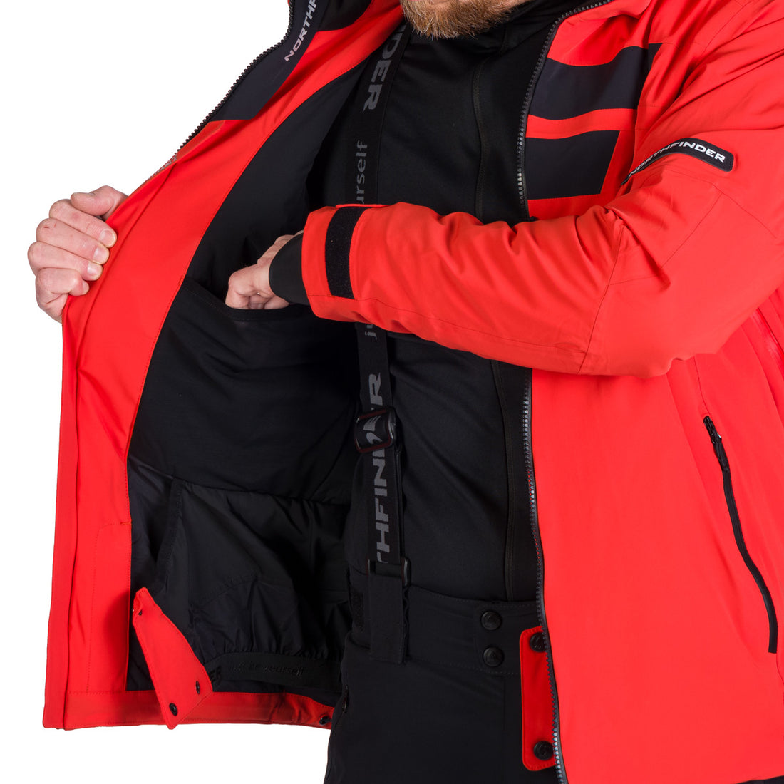 BU-5257SNW men's ski technical jacket fully featured VALERIO