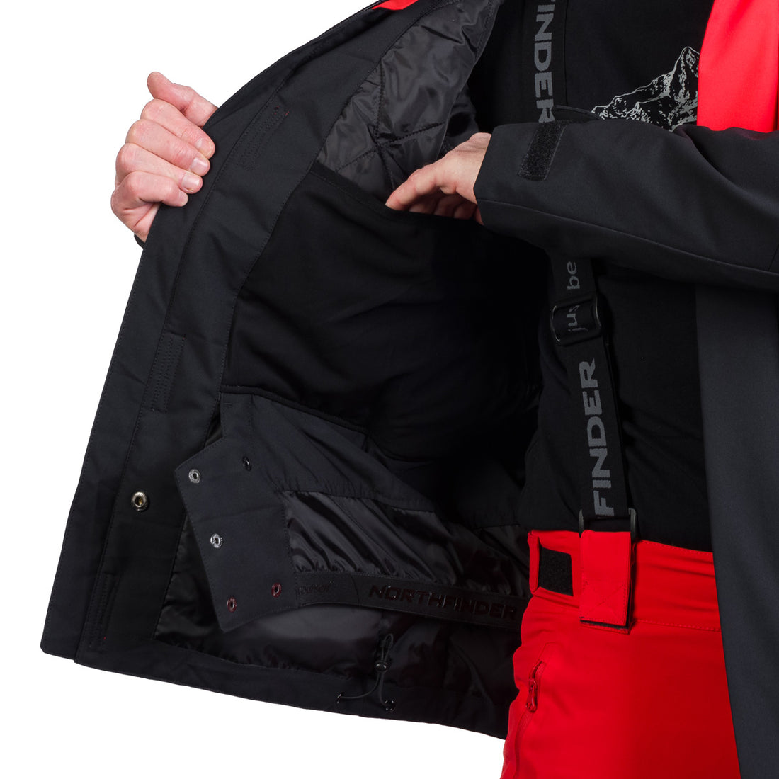 BU-5260SNW men's ski insulated trendy jacket WASH