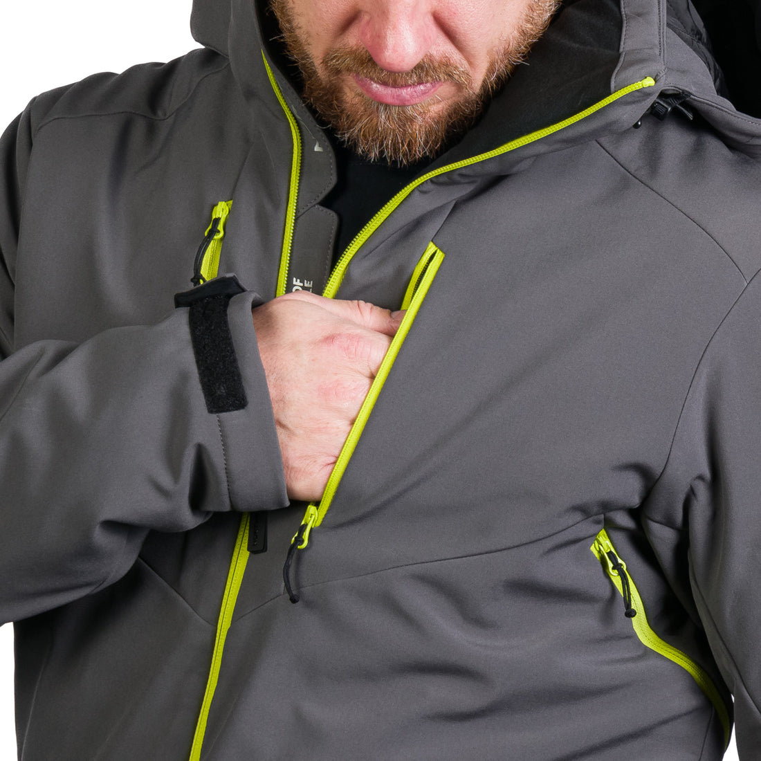 BU-5263SNW men's ski softshell insulated jacket ALPHONSE