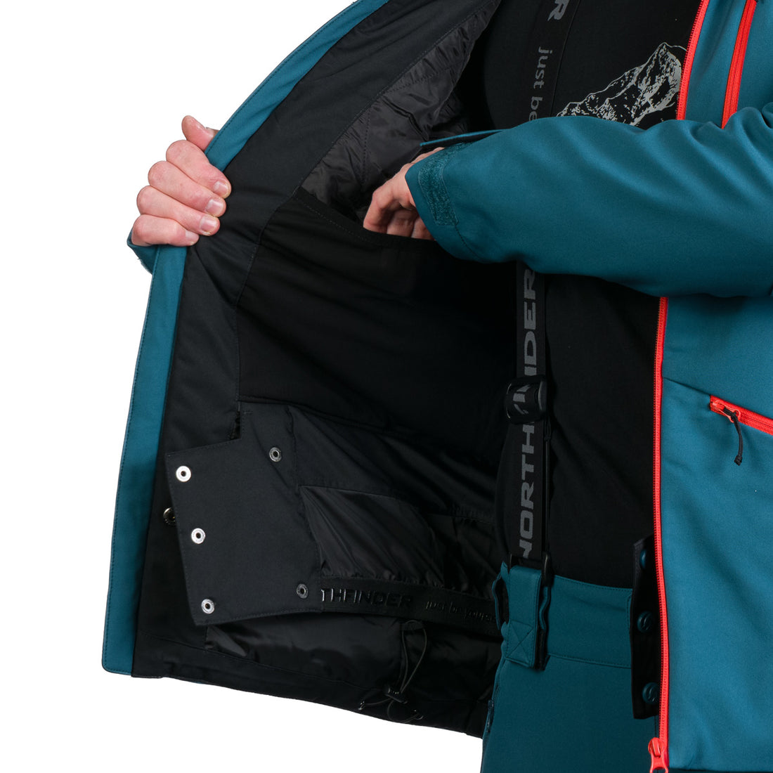 BU-5263SNW men's ski softshell insulated jacket ALPHONSE