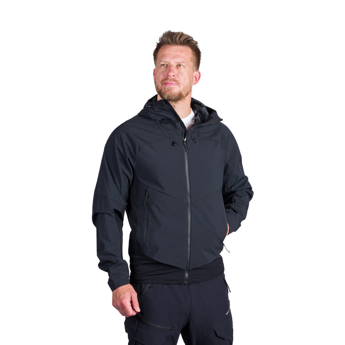 BU-5297OR men's trekking hybrid softshell active jacket CIRO