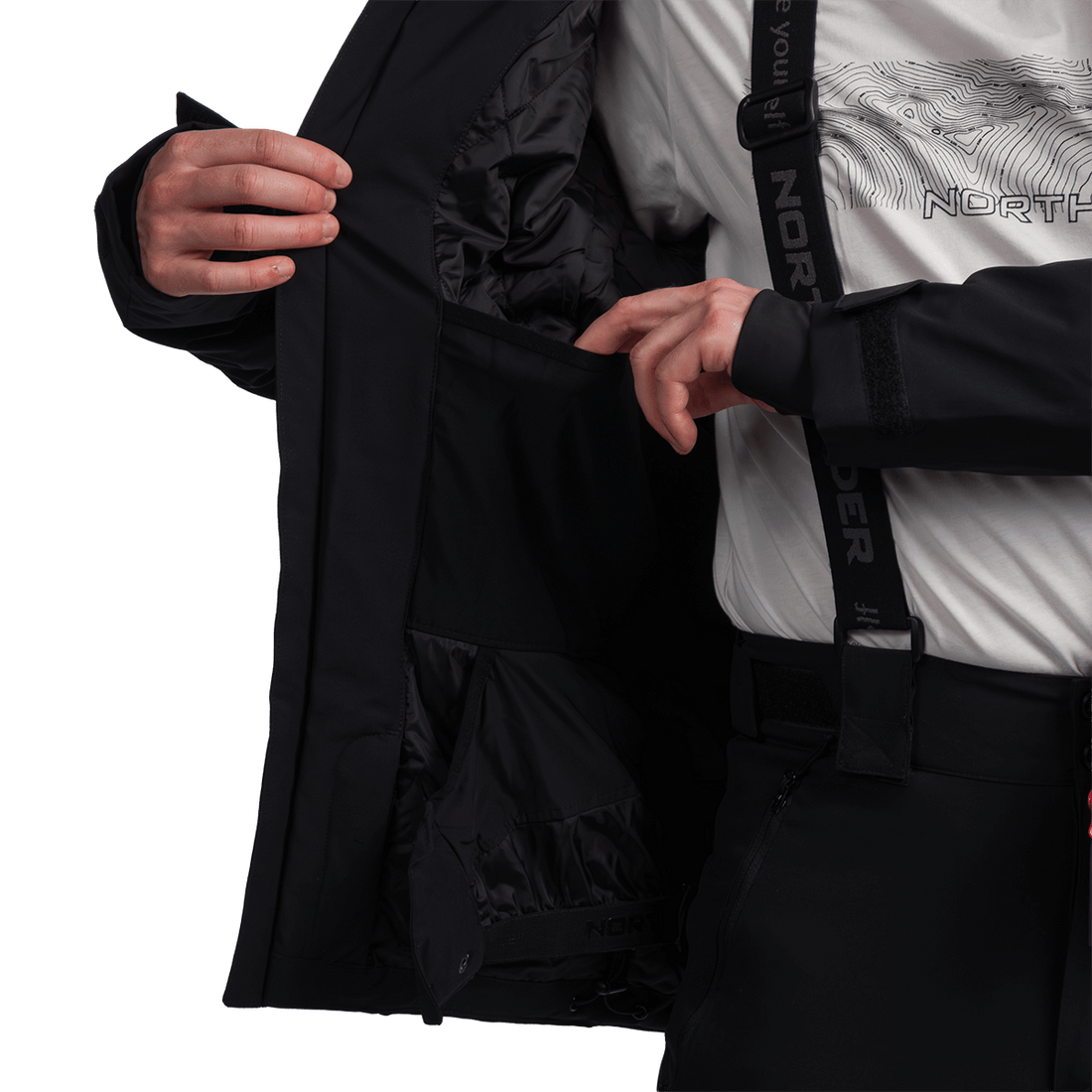 BU-5305SNW men's ski insulated trendy jacket EDUARDO