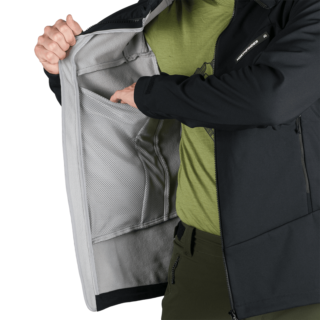 BU-5330OR men's outdoor hoody softshell jacket 3L AURELIAN