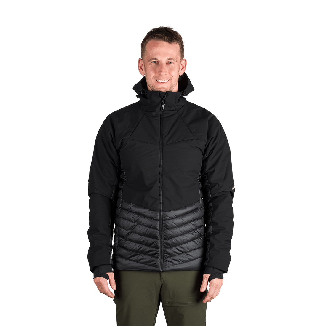 BU-5334OR men's outdoor hoody softshell hybrid jacket EMERYK