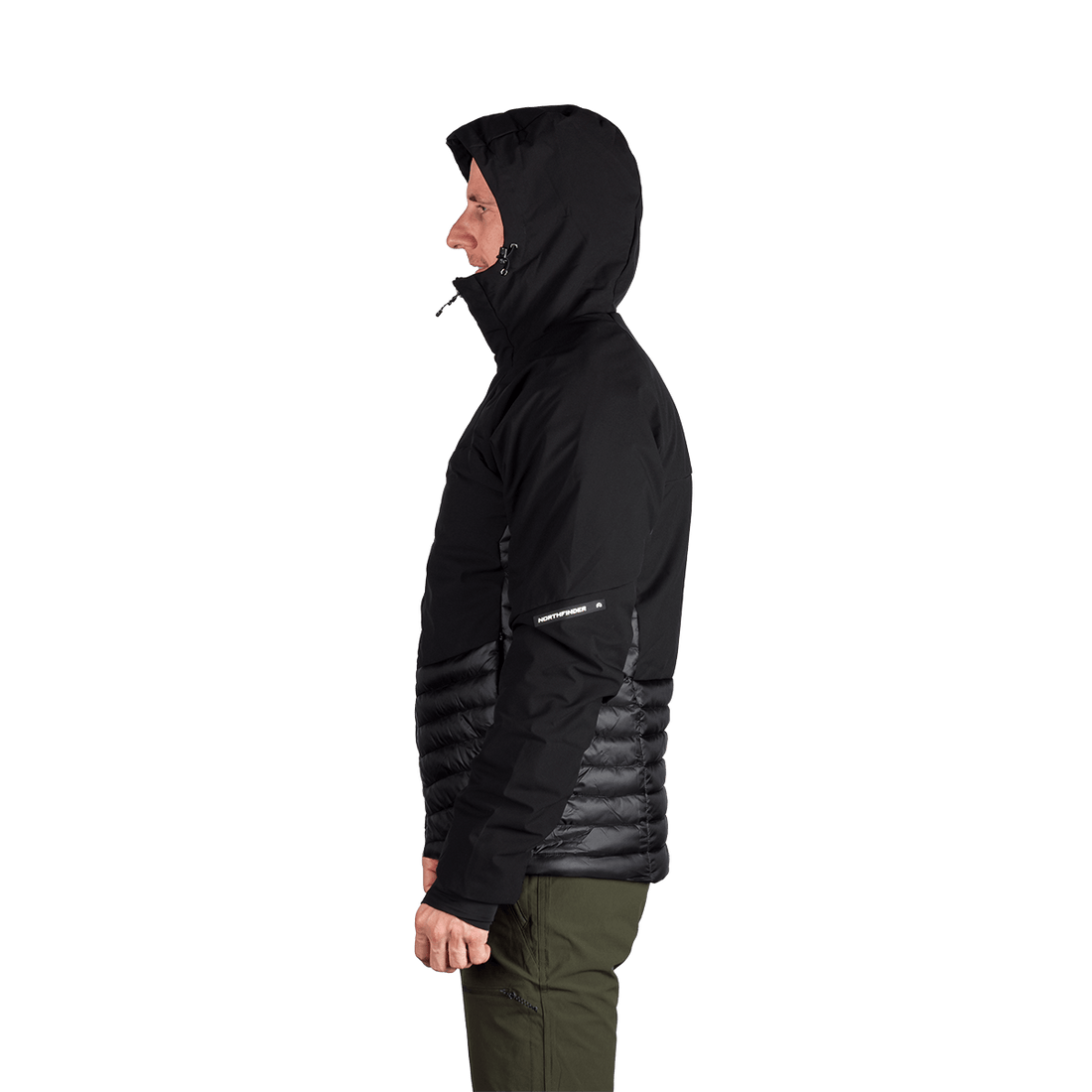 BU-5334OR men's outdoor hoody softshell hybrid jacket EMERYK