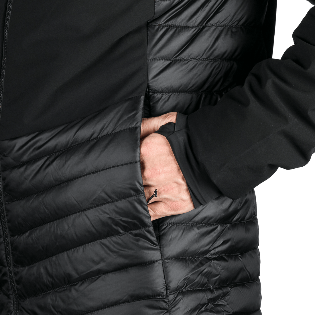 BU-5334OR men's outdoor hoody softshell hybrid jacket EMERYK