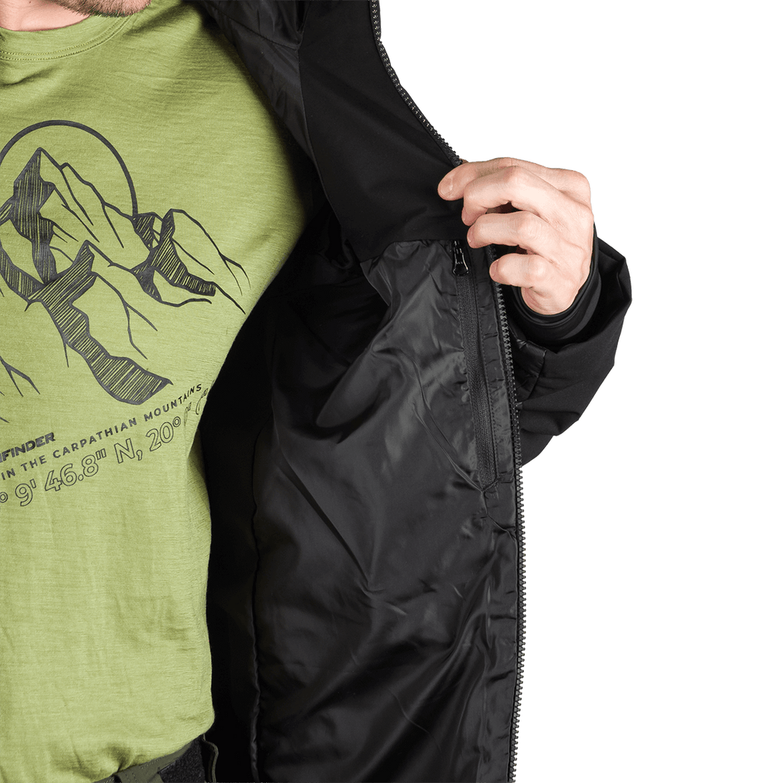 BU-5334OR men's outdoor hoody softshell hybrid jacket EMERYK