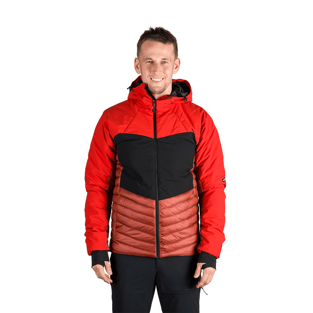 BU-5334OR men's outdoor hoody softshell hybrid jacket EMERYK