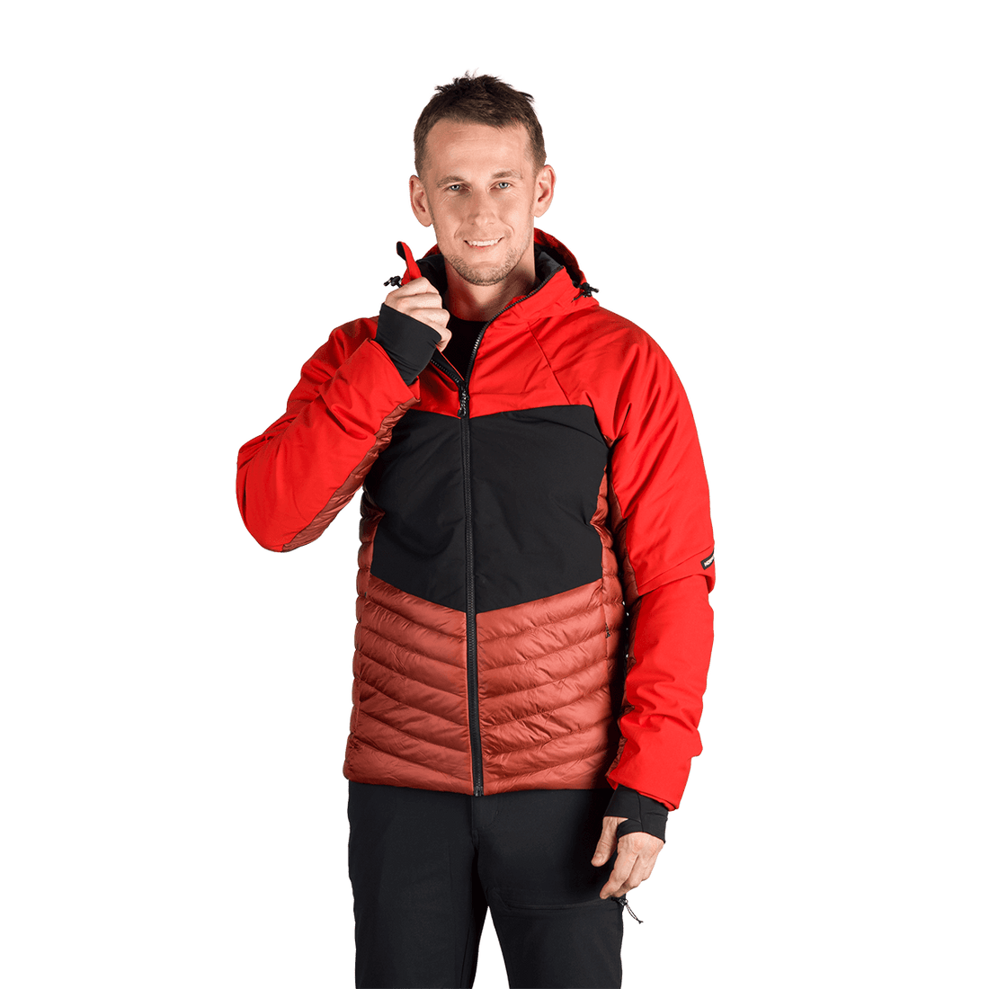 BU-5334OR men's outdoor hoody softshell hybrid jacket EMERYK