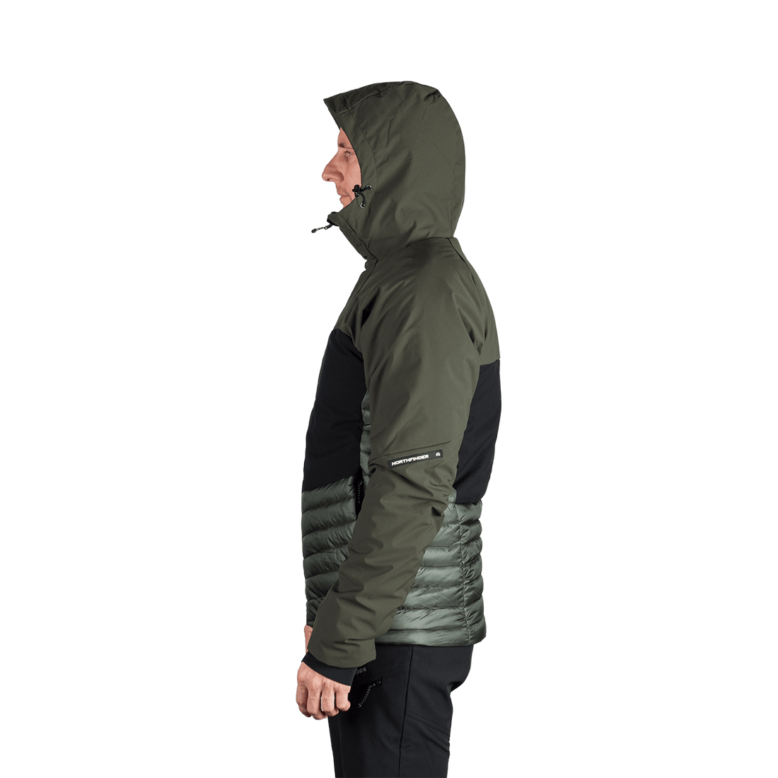 BU-5334OR men's outdoor hoody softshell hybrid jacket EMERYK