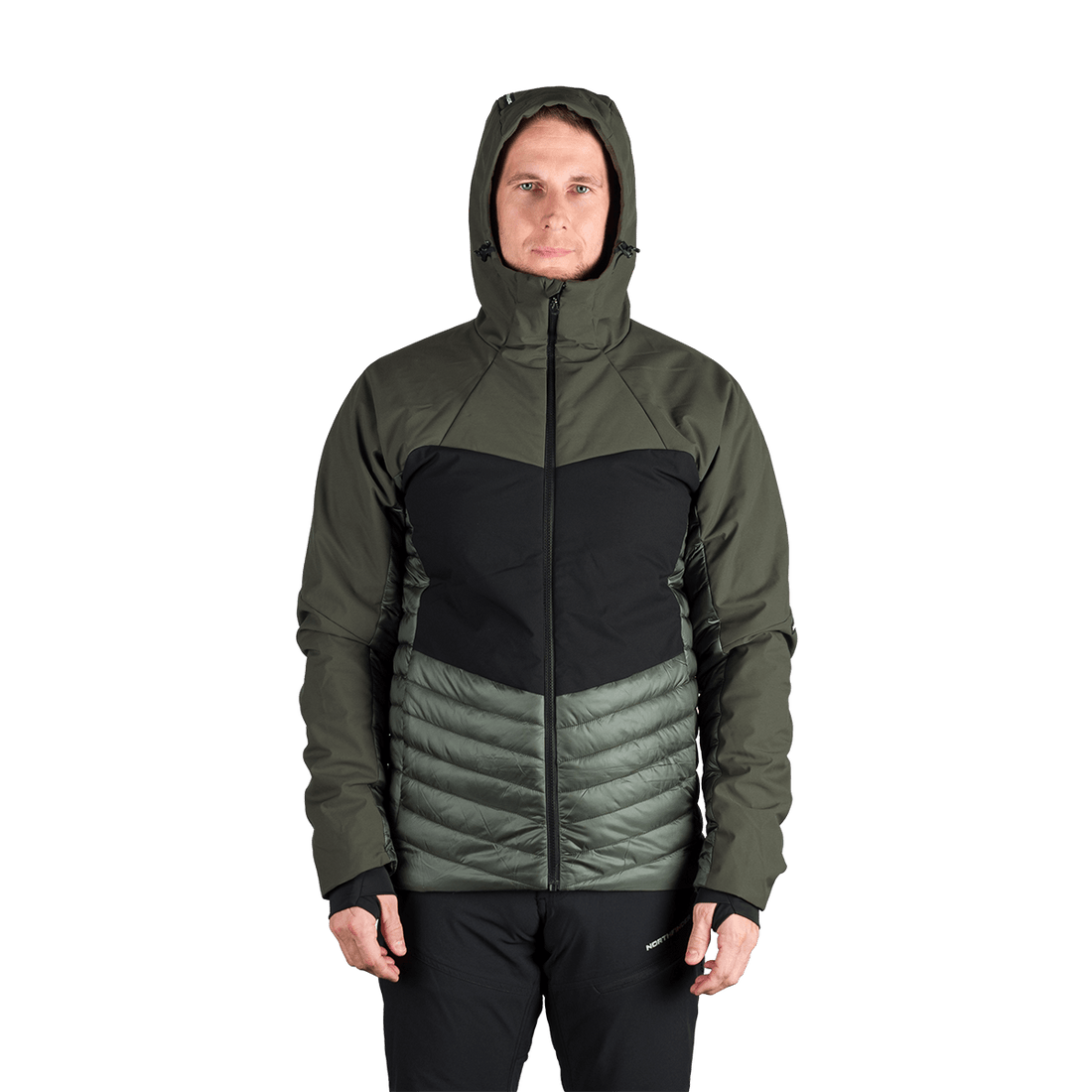 BU-5334OR men's outdoor hoody softshell hybrid jacket EMERYK