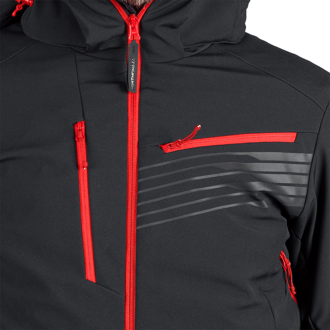 BU-5352SNW men's ski softshell insulated jacket BARTALAN