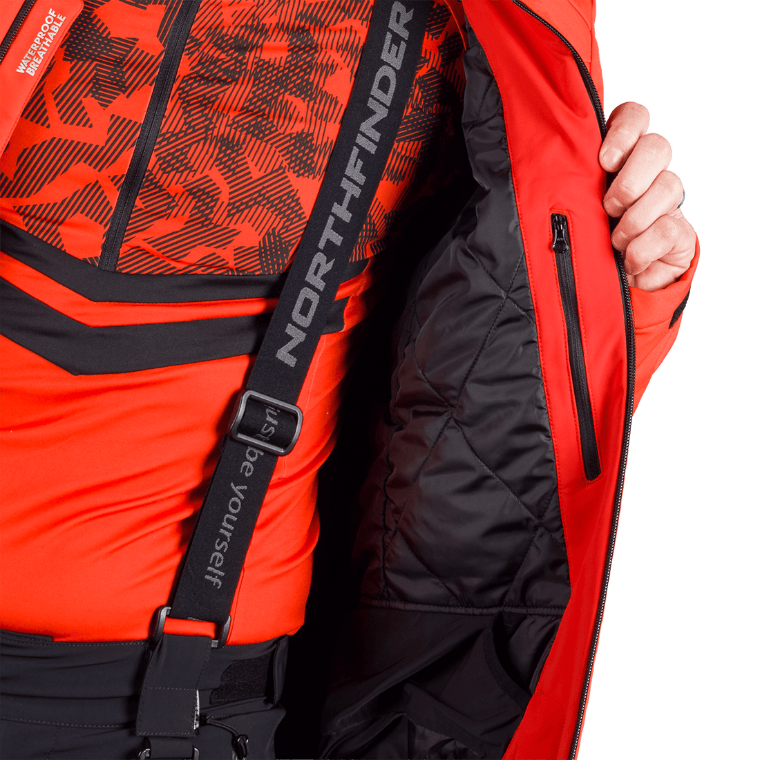 BU-5352SNW men's ski softshell insulated jacket BARTALAN