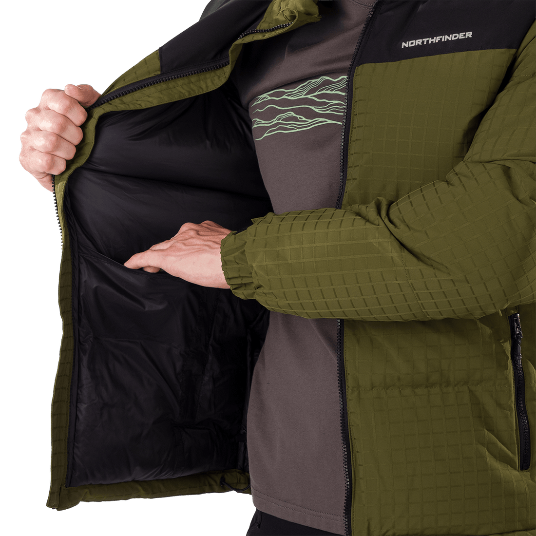 BU-5366SP men's winter sport insulated trendy jacket PRIDBOR