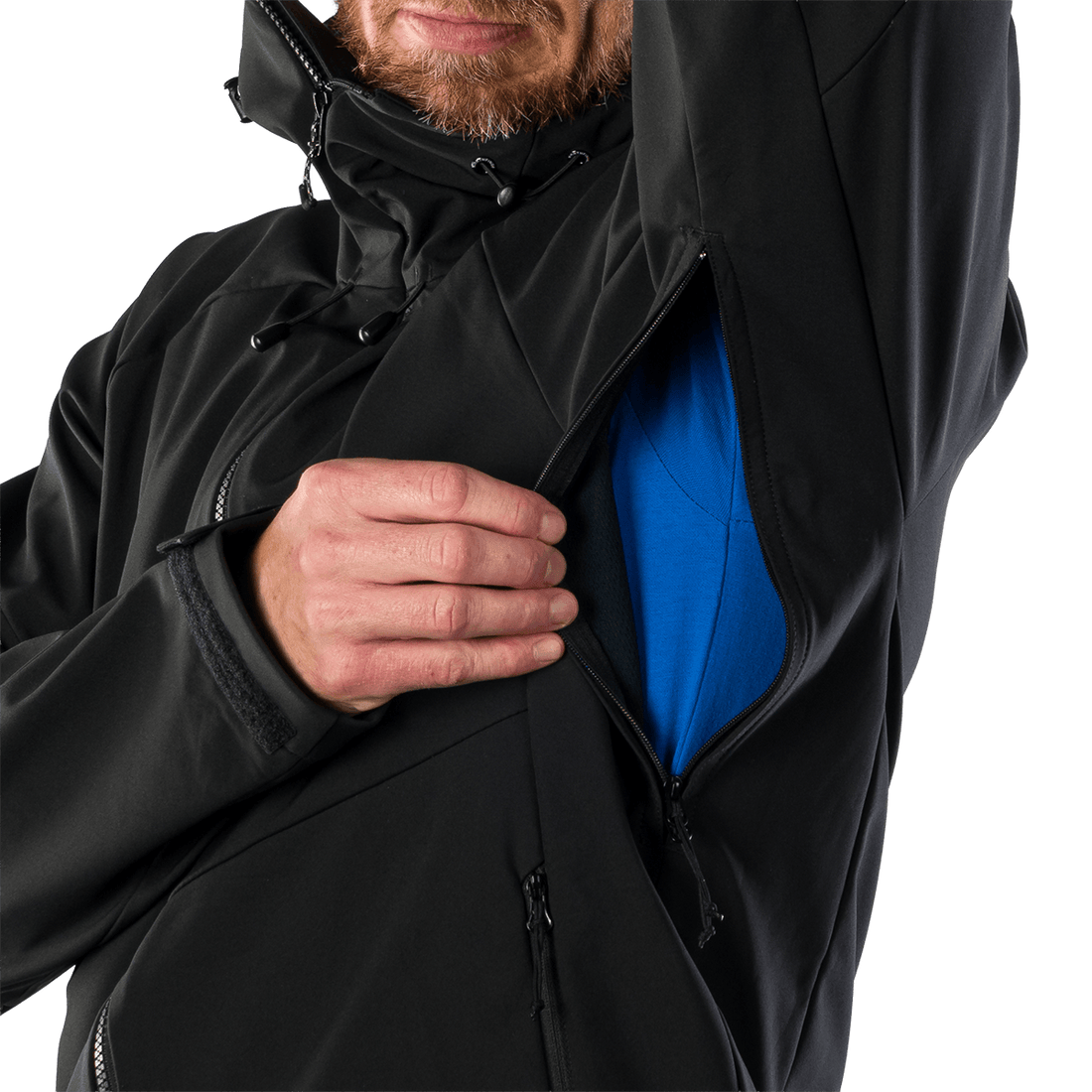 BU-5396OR men's outdoor softshell jacket 3L CLIFTON