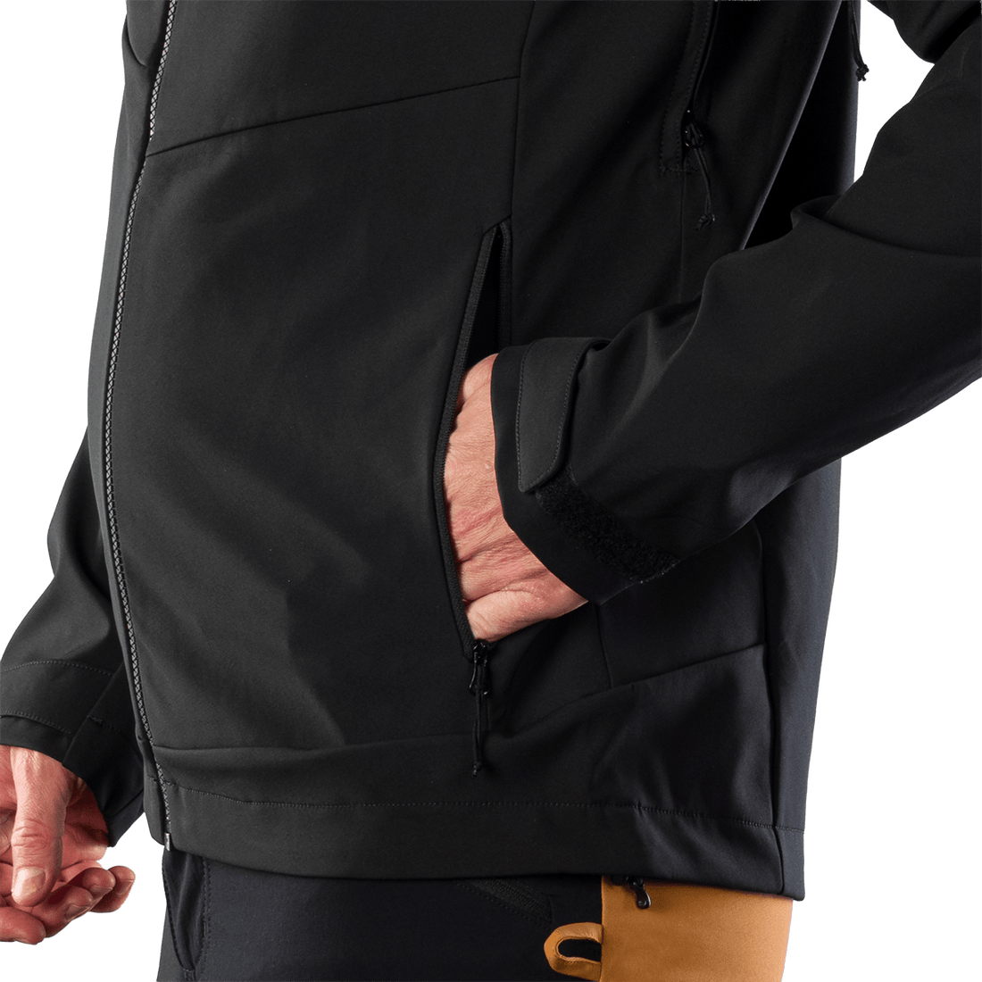 BU-5396OR men's outdoor softshell jacket 3L CLIFTON