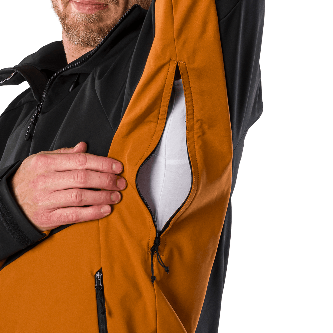 BU-5396OR men's outdoor softshell jacket 3L CLIFTON