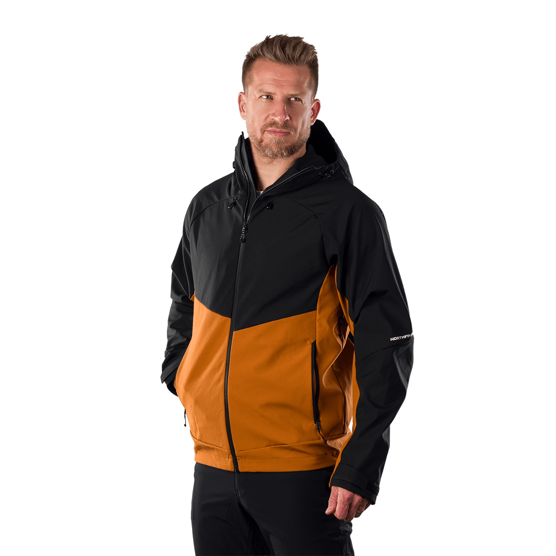 BU-5396OR men's outdoor softshell jacket 3L CLIFTON