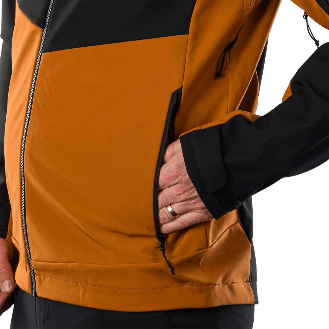 BU-5396OR men's outdoor softshell jacket 3L CLIFTON