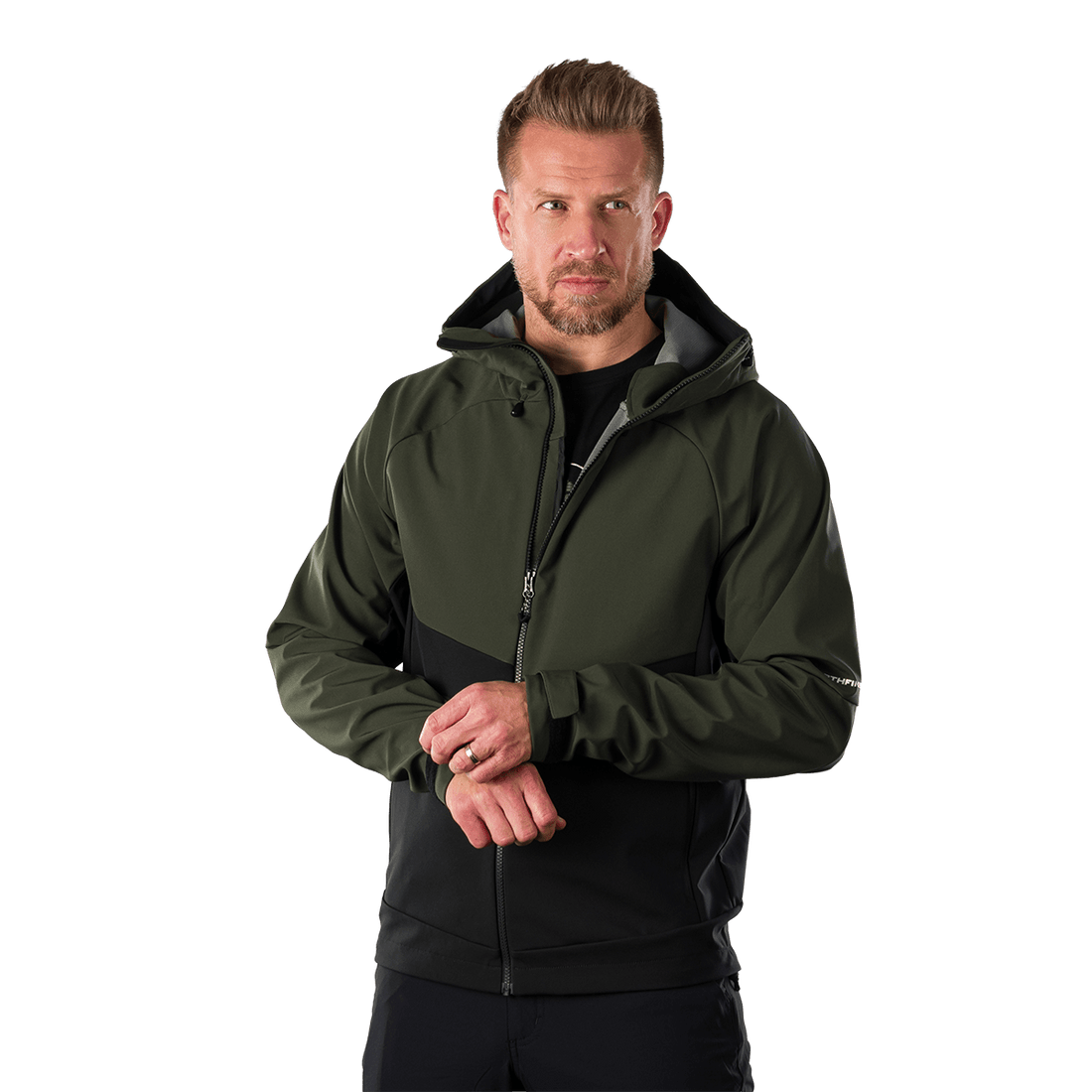 BU-5396OR men's outdoor softshell jacket 3L CLIFTON