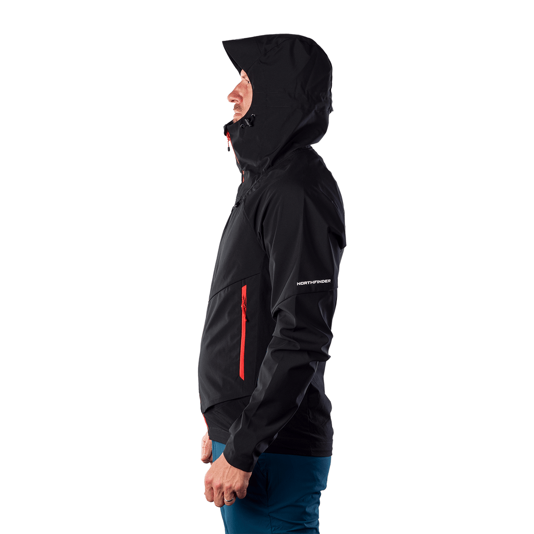 BU-5397OR men's trekking hybrid softshell jacket AMBROSE