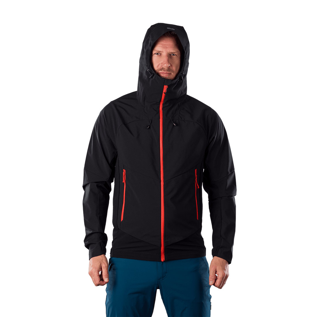 BU-5397OR men's trekking hybrid softshell jacket AMBROSE