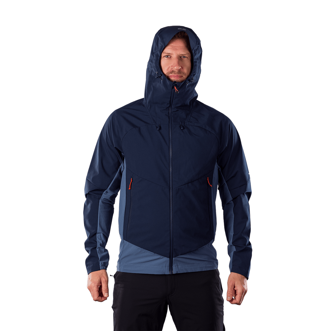 BU-5397OR men's trekking hybrid softshell jacket AMBROSE
