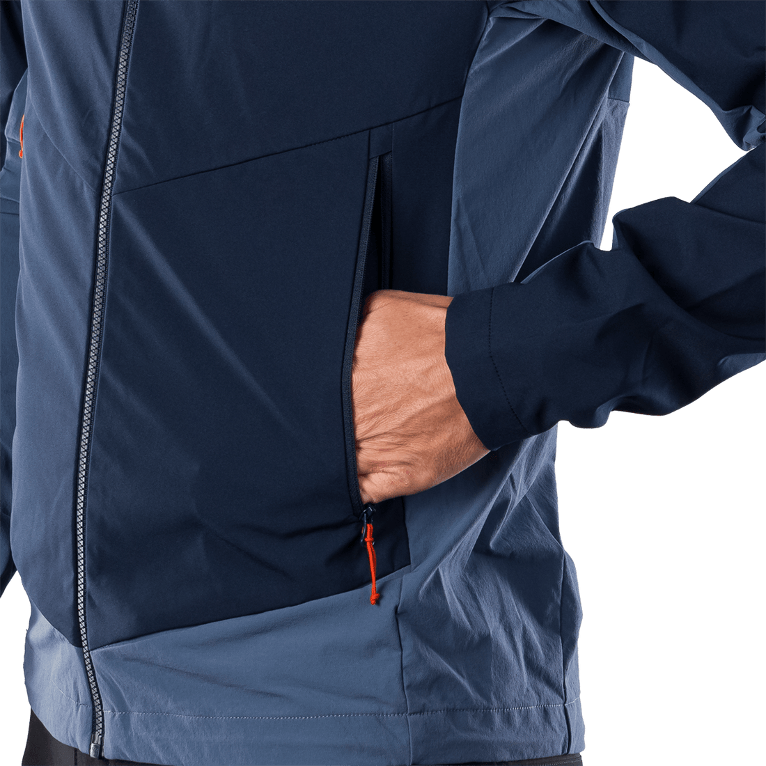 BU-5397OR men's trekking hybrid softshell jacket AMBROSE