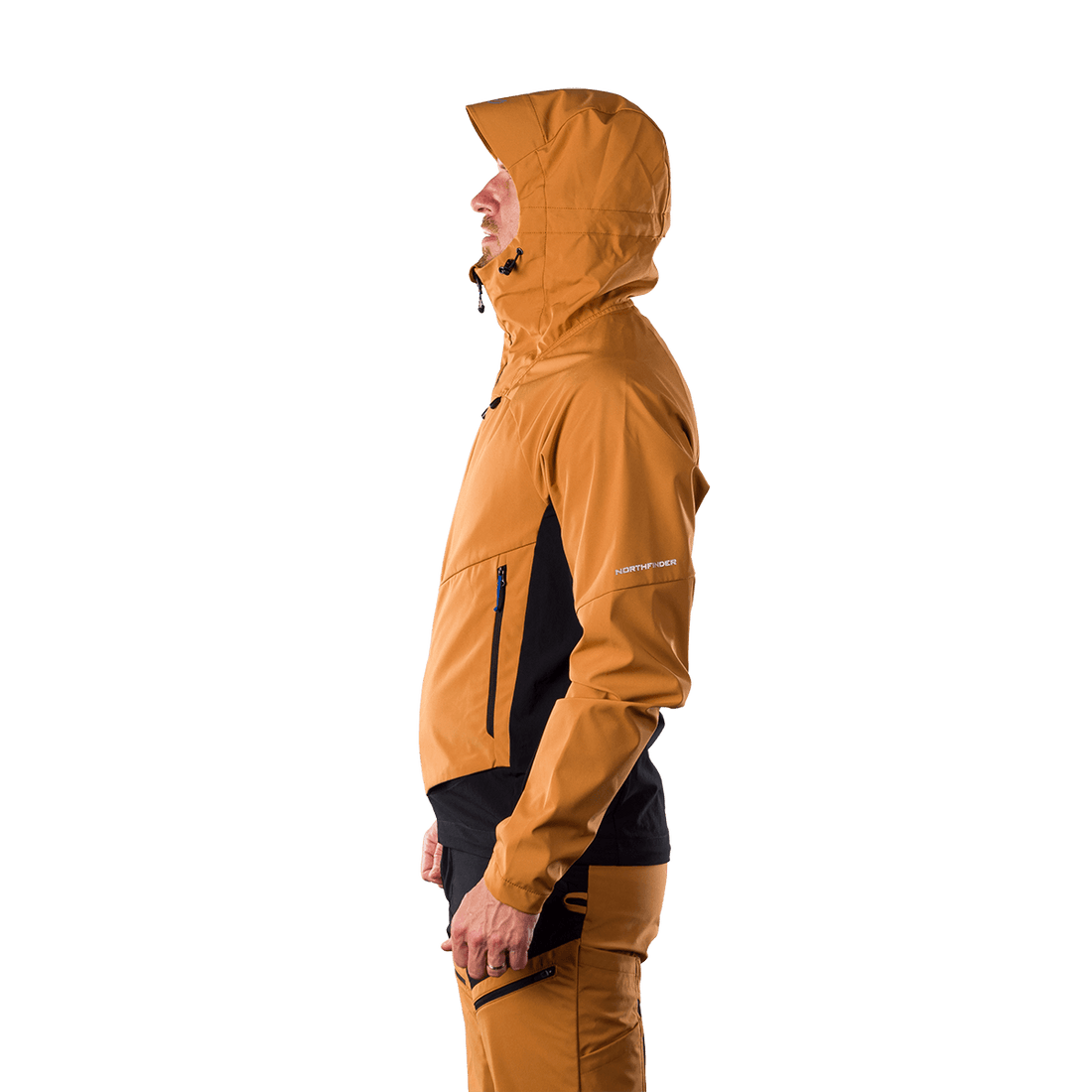 BU-5397OR men's trekking hybrid softshell jacket AMBROSE