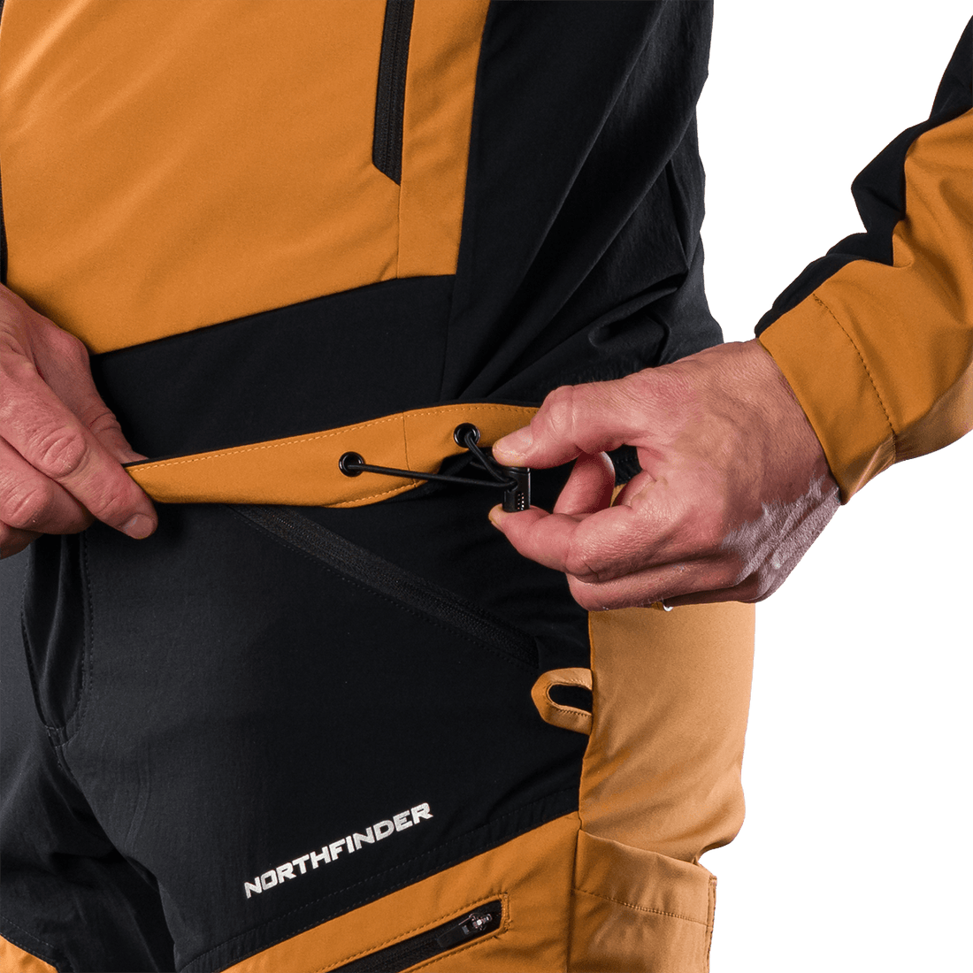 BU-5397OR men's trekking hybrid softshell jacket AMBROSE