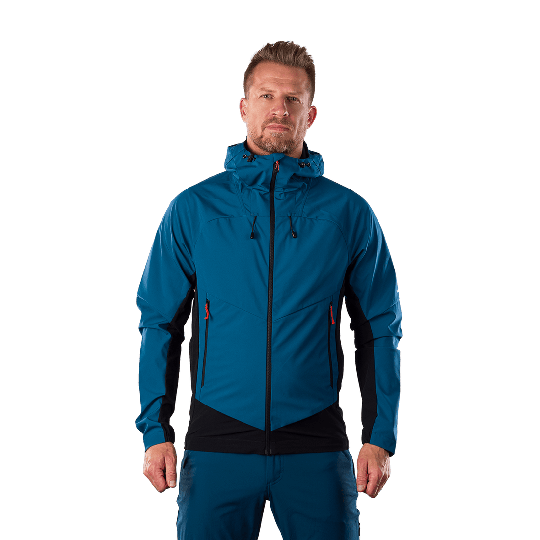 BU-5397OR men's trekking hybrid softshell jacket AMBROSE