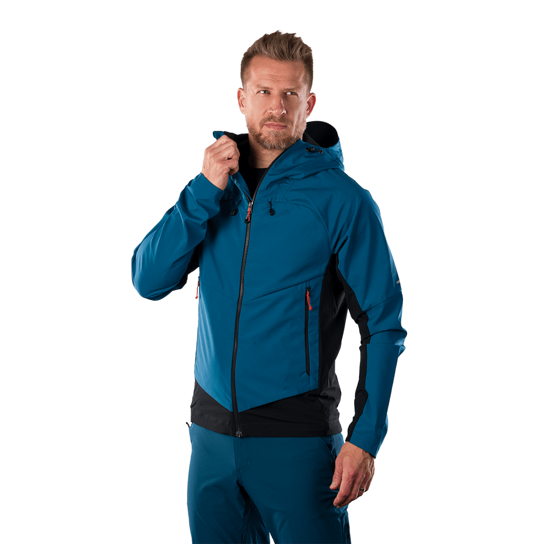 BU-5397OR men's trekking hybrid softshell jacket AMBROSE