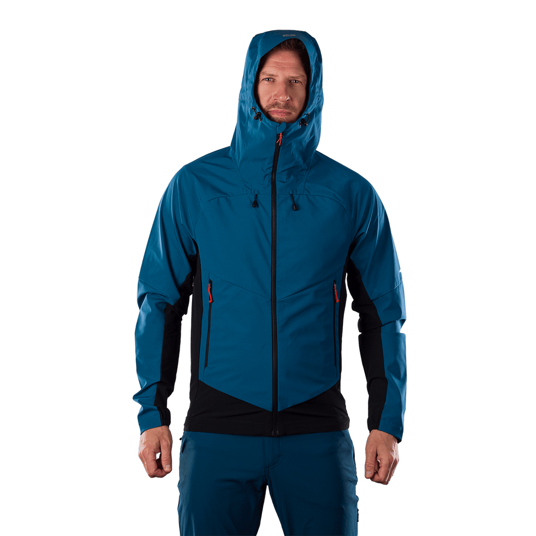 BU-5397OR men's trekking hybrid softshell jacket AMBROSE