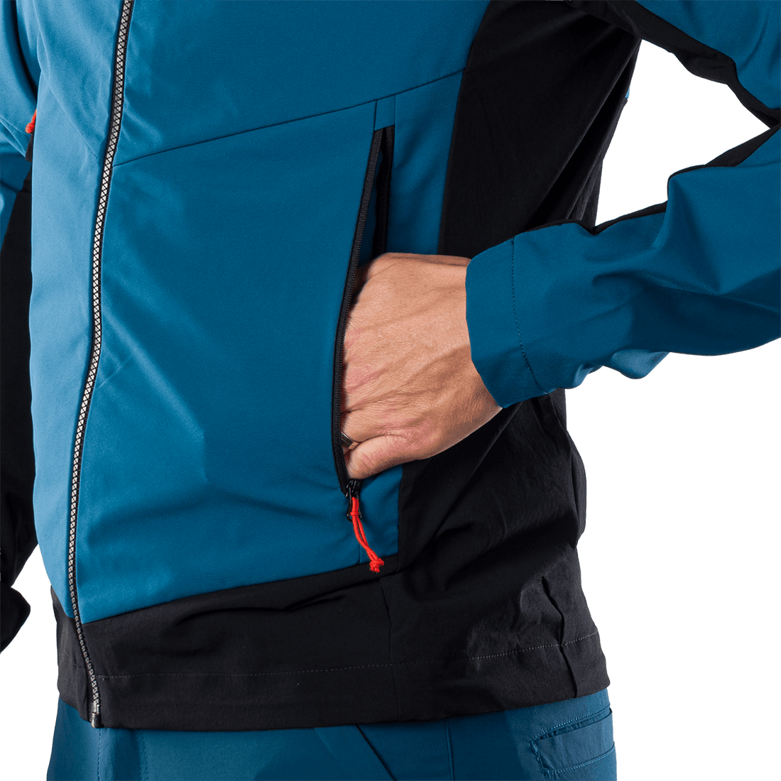 BU-5397OR men's trekking hybrid softshell jacket AMBROSE