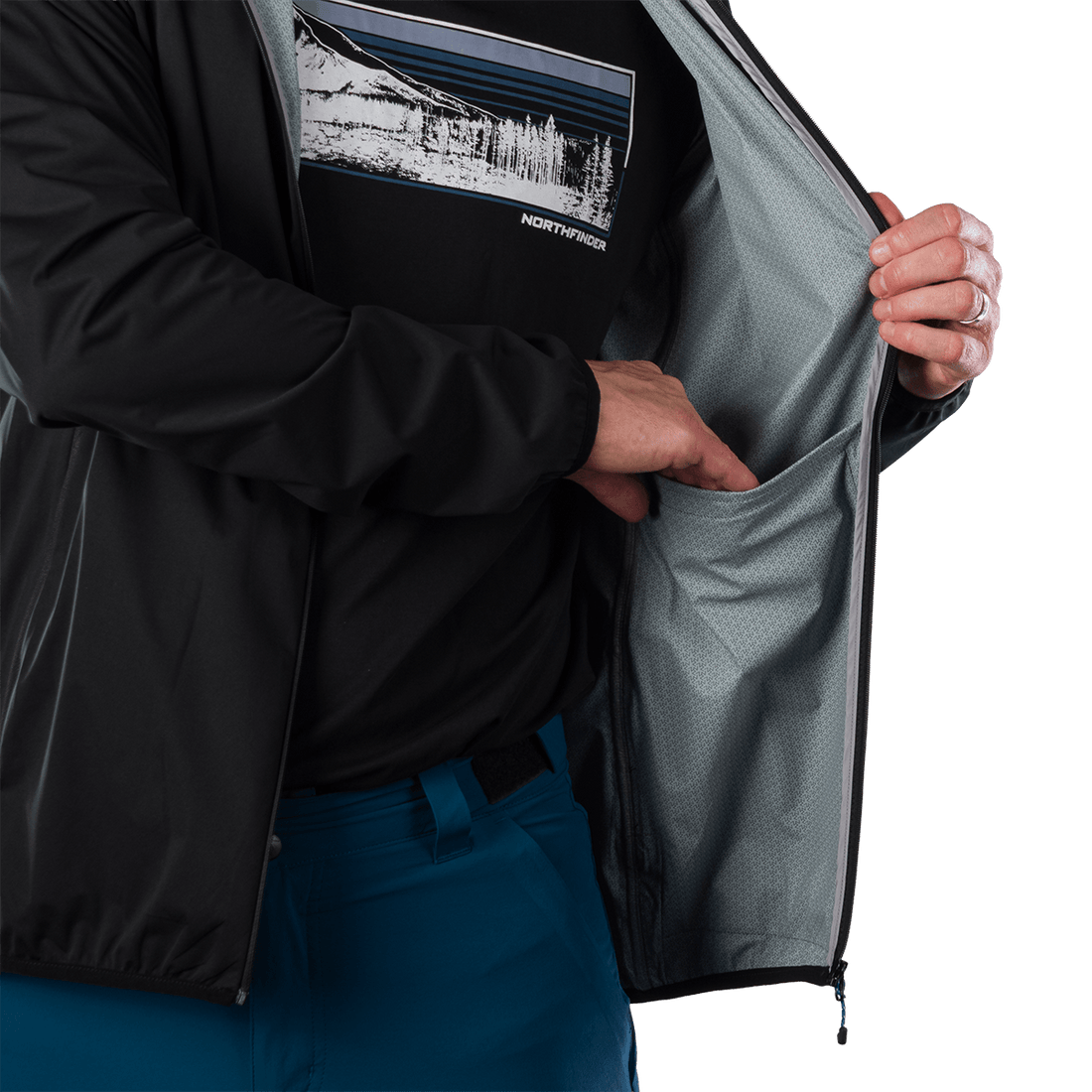BU-5399OR men's lightweight jacket 2.5L BENEDICTO