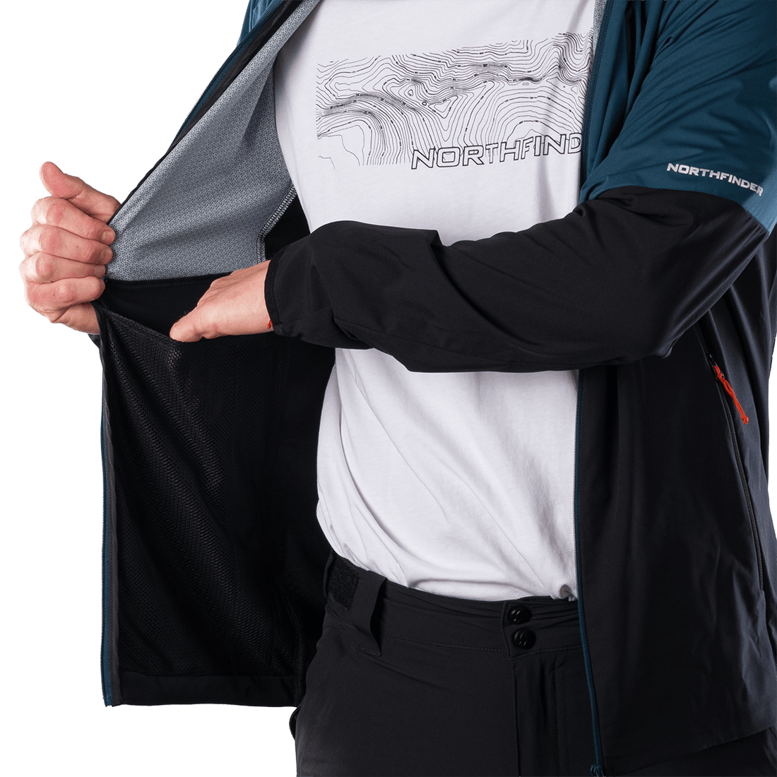 BU-5400OR men's trekking hybrid lightweight jacket BENJAMIN